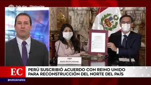 Firma de acuerdo para reconstrucción. 