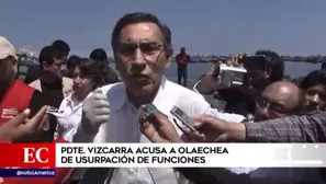 Vizcarra: "Pedro Olaechea usurpa funciones si firma como presidente del Congreso". Foto y video: América Noticias