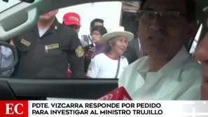 El presidente Martín Vizcarra se pronunció brevemente. Foto y video: América Noticias