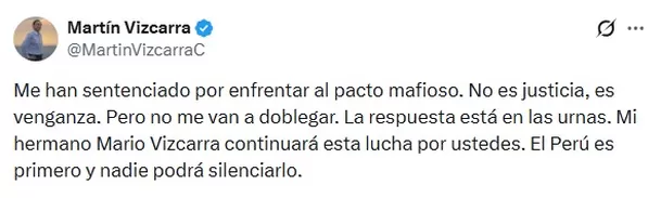 Foto: X: @MartinVizcarraC Foto: X: @MartinVizcarraC