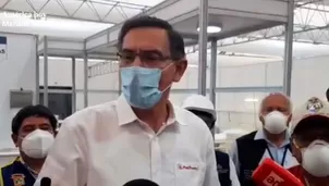 Cuando le preguntaron por el caso de su secretaria, Mirian Morales, Vizcarra evitó responder. Foto y video: América Noticias