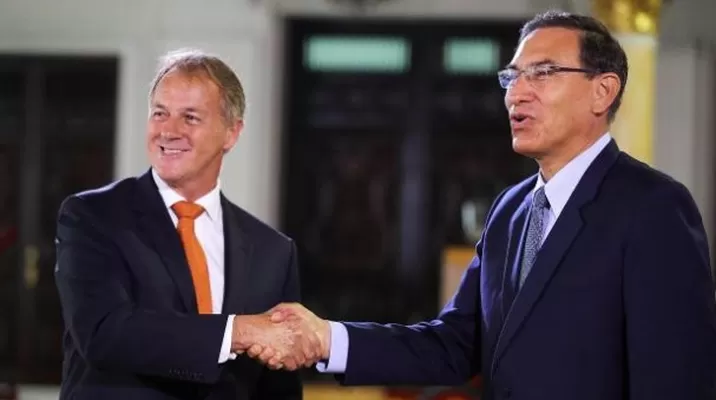 Mart&iacute;n Vizcarra y Jorge Mu&ntilde;oz se reunieron tras las elecciones 2018. Foto: El Comercio