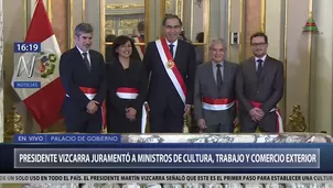 Tres nuevos ministros juramentaron  en Palacio de Gobierno. Foto: captura de TV