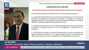Martín Vizcarra será trasladado a penal de Ancón II