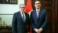 Martín Vizcarra y Luis Almagro (Foto: Presidencia)