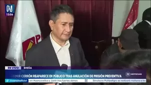 El líder de Perú Libre, Vladimir Cerrón, afirmó que permaneció en territorio peruano durante los casi tres años en los que estuvo fuera del alcance de las autoridades y cuestionó la capacidad de inteligencia de la Policía Nacional para ubicarlo./ Video: Canal N