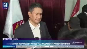 El líder de Perú Libre, Vladimir Cerrón, afirmó que permaneció en territorio peruano durante los casi tres años en los que estuvo fuera del alcance de las autoridades y cuestionó la capacidad de inteligencia de la Policía Nacional para ubicarlo./ Video: Canal N