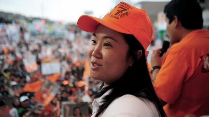 Keiko hizo estas declaraciones al término de un mitin que fue interrumpido por enfrentamientos en Tacna / Foto: AFP Keiko hizo estas declaraciones al término de un mitin que fue interrumpido por enfrentamientos en Tacna / Foto: AFP