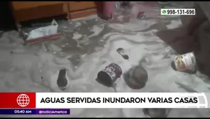 Las aguas servidas invadieron todo el primer piso dañando muebles y demás pertenencias.