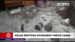 Las aguas servidas invadieron todo el primer piso dañando muebles y demás pertenencias.