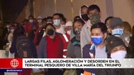 Villa María del Triunfo: Largas filas, aglomeración y desorden en Terminal Pesquero