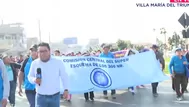 VMT: Protesta por posible paralización de obra de agua y desagüe