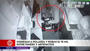 Cámaras de vigilancia captaron el robo en el negocio.