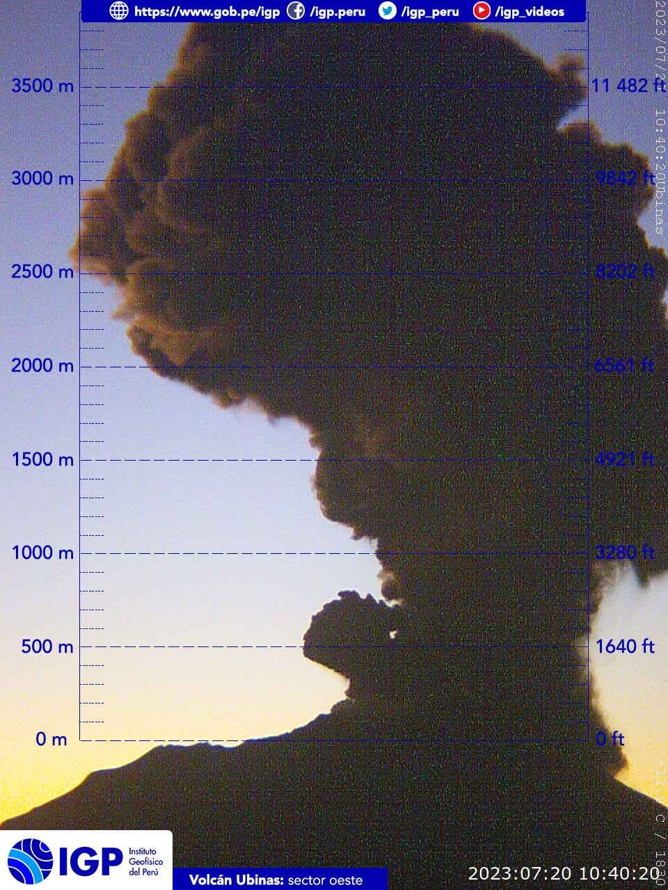 Volcán Ubinas: Alerta por nueva explosión del cráter en Moquegua