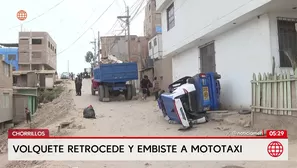 Volquete sin SOAT retrocede y aplasta mototaxi con madre e hija en Chorrillos. Foto y video: América Noticias
