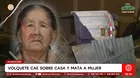 Volquete cae sobre casa y mata a mujer en Huarochirí