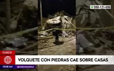 Volquete con piedras cayó sobre casas en Cusco - Noticias de cusco