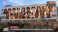 El JNE detectó a 19 candidatos que postulan por partida doble en las elecciones municipales y regionales. Video: Cuarto Poder