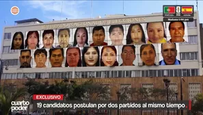 El JNE detectó a 19 candidatos que postulan por partida doble en las elecciones municipales y regionales. Video: Cuarto Poder