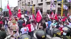 Congreso: Manifestantes de dos bandos se enfrentaron en la avenida Abancay