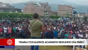 Cocaleros se reunieron en las calles principales de la ciudad de Pichari en La Convención.