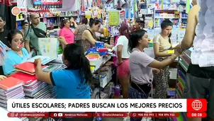 Padres gastan más de 700 soles en útiles escolares. Foto y video: América TV