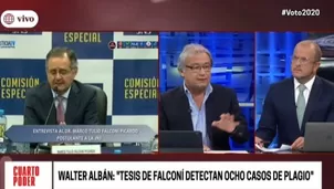 Walter Albán: Encontramos ocho casos de plagio en tesis de Marco Falconí. Video: Cuarto Poder