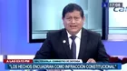 Walter Ayala: “Congreso hace abuso de derecho con moción de vacancia”