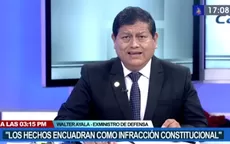 Walter Ayala: “Congreso hace abuso de derecho con moción de vacancia” - Noticias de sucesion-presidencial