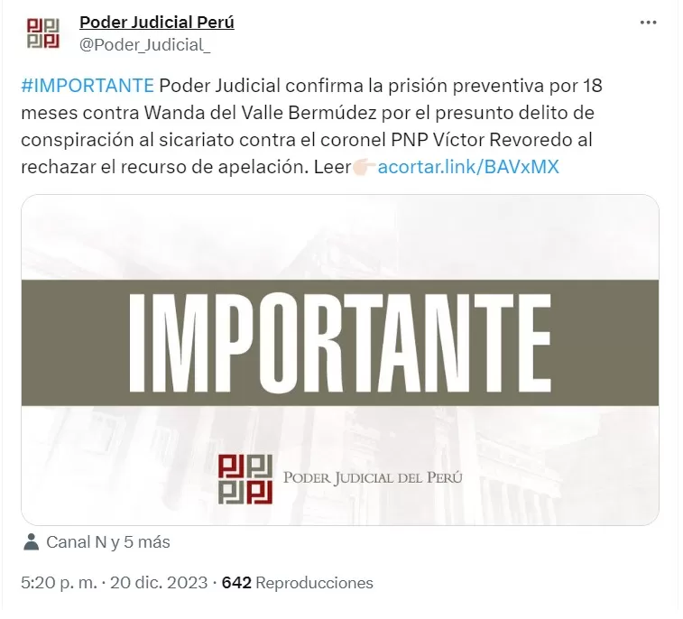 Foto: Poder Judicial