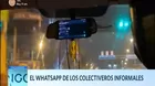 El Whatsapp de los colectiveros informales