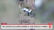 Yauyos: Artistas folclóricos mueren al caer su vehículo a abismo