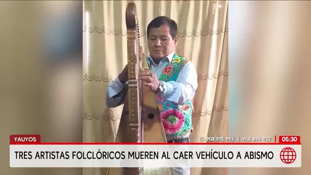 Tres artistas folclóricos mueren tras caer su vehículo a abismo en Yauyos. Foto: América Noticias Tres artistas folclóricos mueren tras caer su vehículo a abismo en Yauyos. Foto: América Noticias