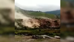 Desprendimiento de cerro se produjo en el distrito de Colonia en Yauyos / Captura: Canal N