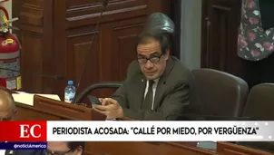 Legisladoras Paloma Noceda y Tania Pariona fueron testigos de la denuncia y le mostraron su apoyo a la periodista. Foto: América