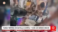 Yunza termina en batalla campal y con un herido en Puente Piedra