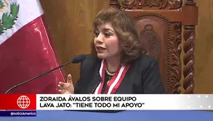 Zoraida Ávalos se refirió al equipo especial Lava Jato. Foto: captura de TV