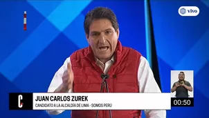 Juan Carlos Zurek, candidato por Somos Perú. Foto: captura de TV