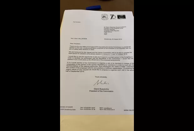 Adelanto de elecciones: Comisión de Venecia vendría a Lima en setiembre a recoger opiniones