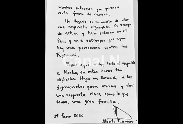 Alberto Fujimori tras prisión a Keiko: 