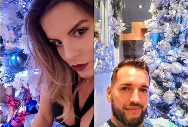 Alejandra Baigorria y Arturo Caballero celebraron juntos la Navidad