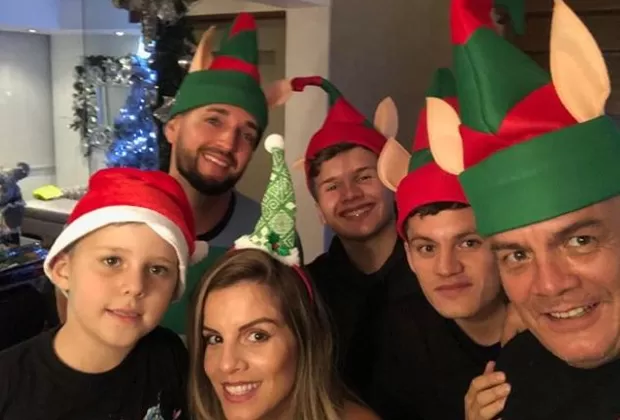 Alejandra Baigorria y Arturo Caballero celebraron juntos la Navidad