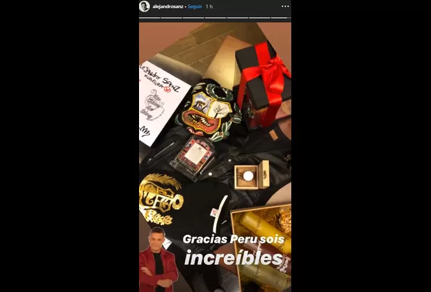 Alejandro Sanz muestra su emoción tras llegar al Perú para su concierto