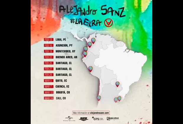 Alejandro Sanz muestra su emoción tras llegar al Perú para su concierto