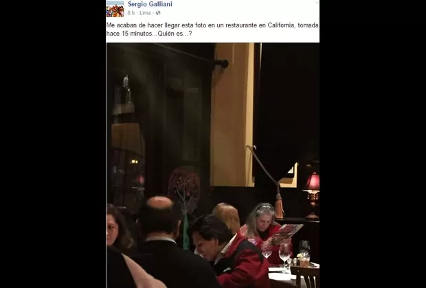 Facebook: Sergio Galliani compartió foto de Alejandro Toledo en California