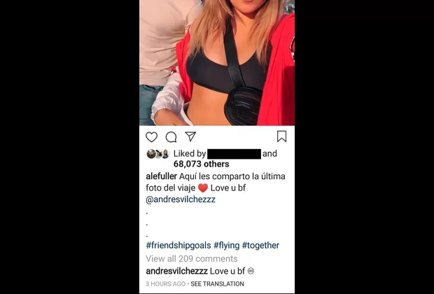 Ale Fuller y Andrés Vílchez se dedican estos mensajes tras rumores sobre romance