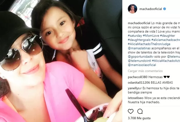 Alicia Machado enterneció las redes sociales con foto de su hija