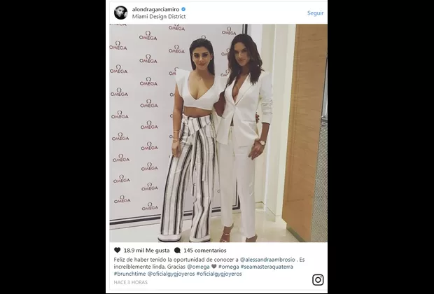 Alondra García Miró se luce con supermodelo de Victoria's Secret