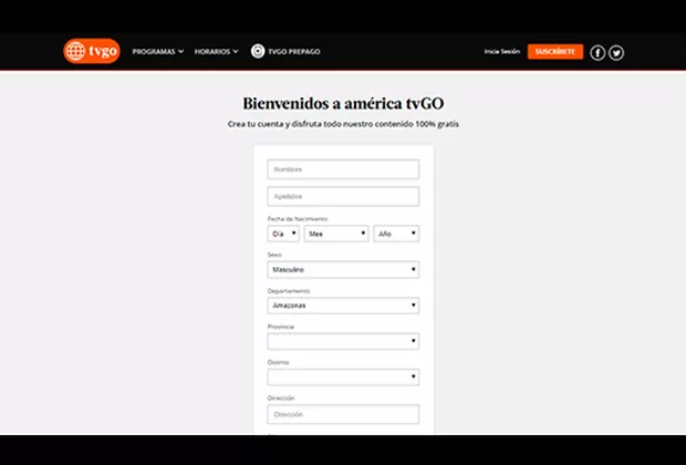america tvgo gratis como registrarse