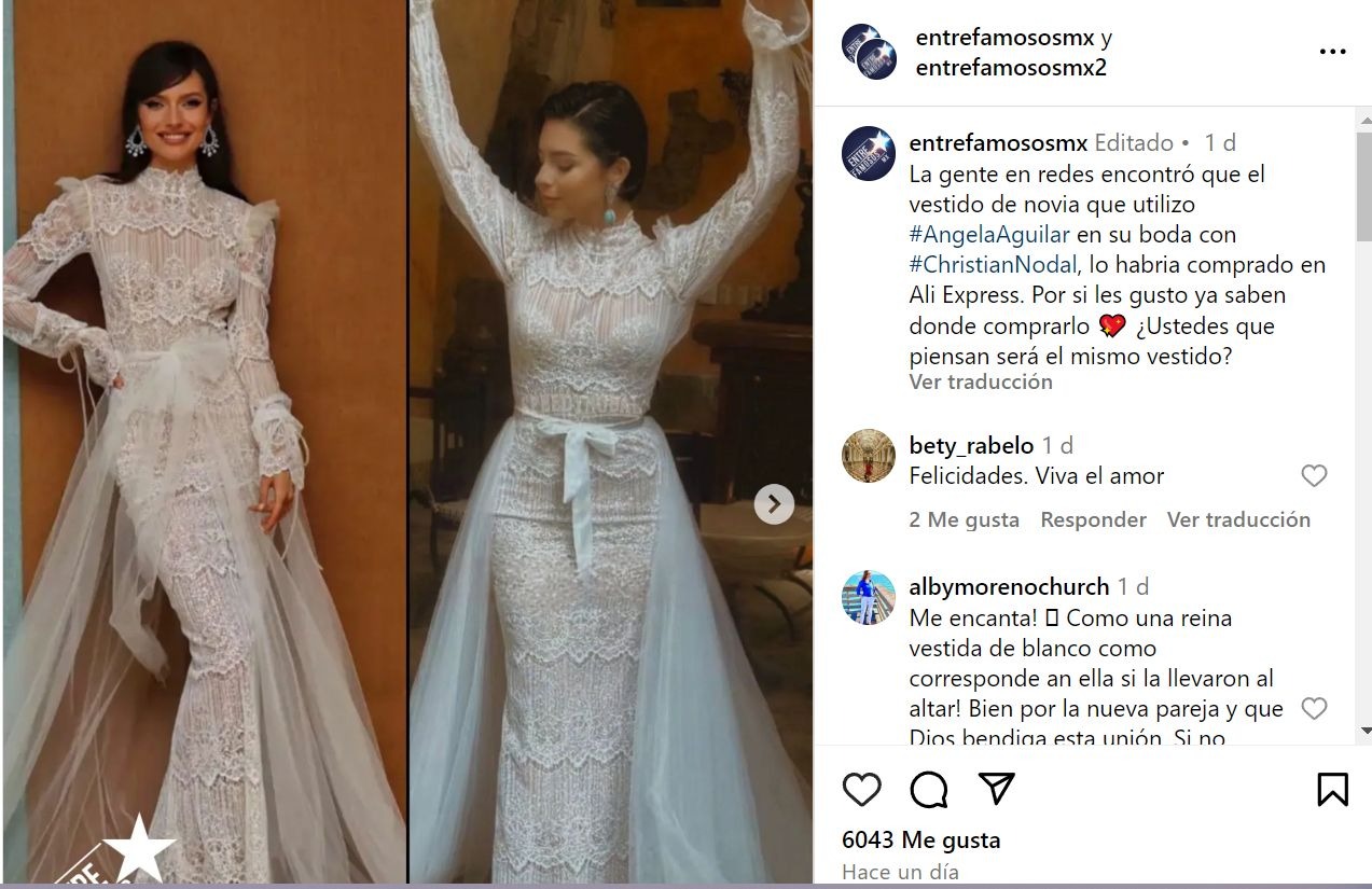 Vestido de Ángela Aguilar fue de AliExpress? - América Noticias